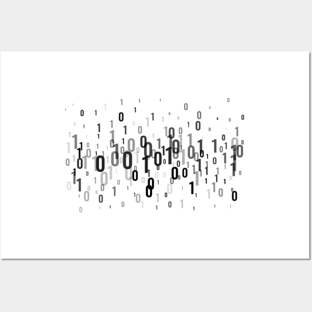 Computer Binary Code Wall Art by Islanr